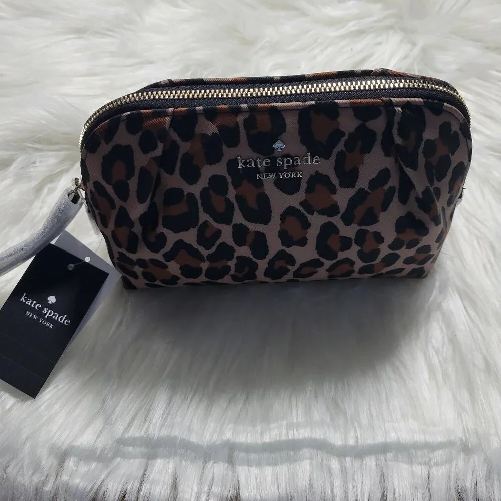 Kate Spade Leopard Cosmetic Bag